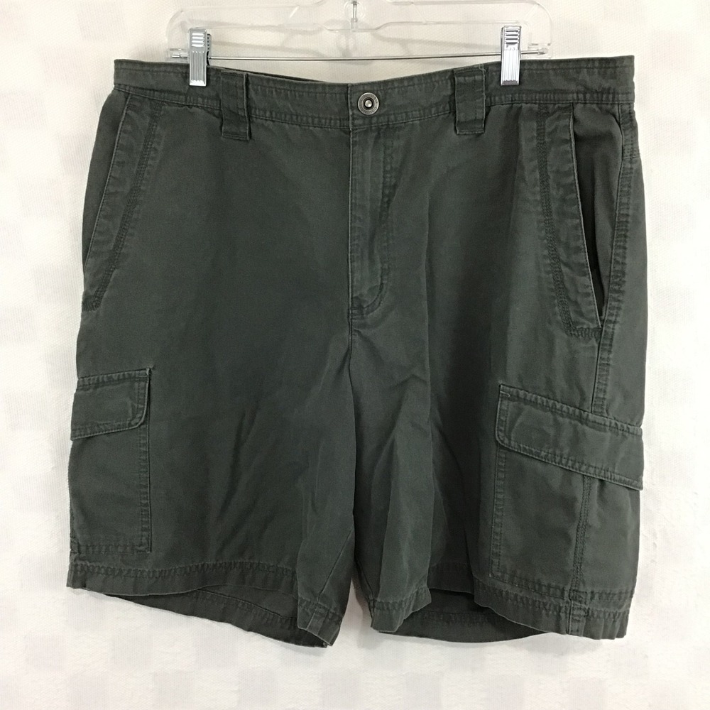 Columbia Omni-Shield Mens Cargo Shorts 38 Army Green Hiking Utility Outdoor